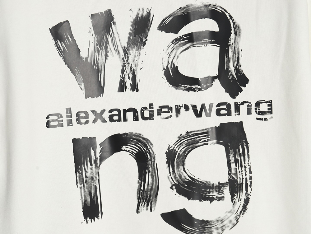 Alexander Wang Painted Lettering Short Sleeve T-Shirt