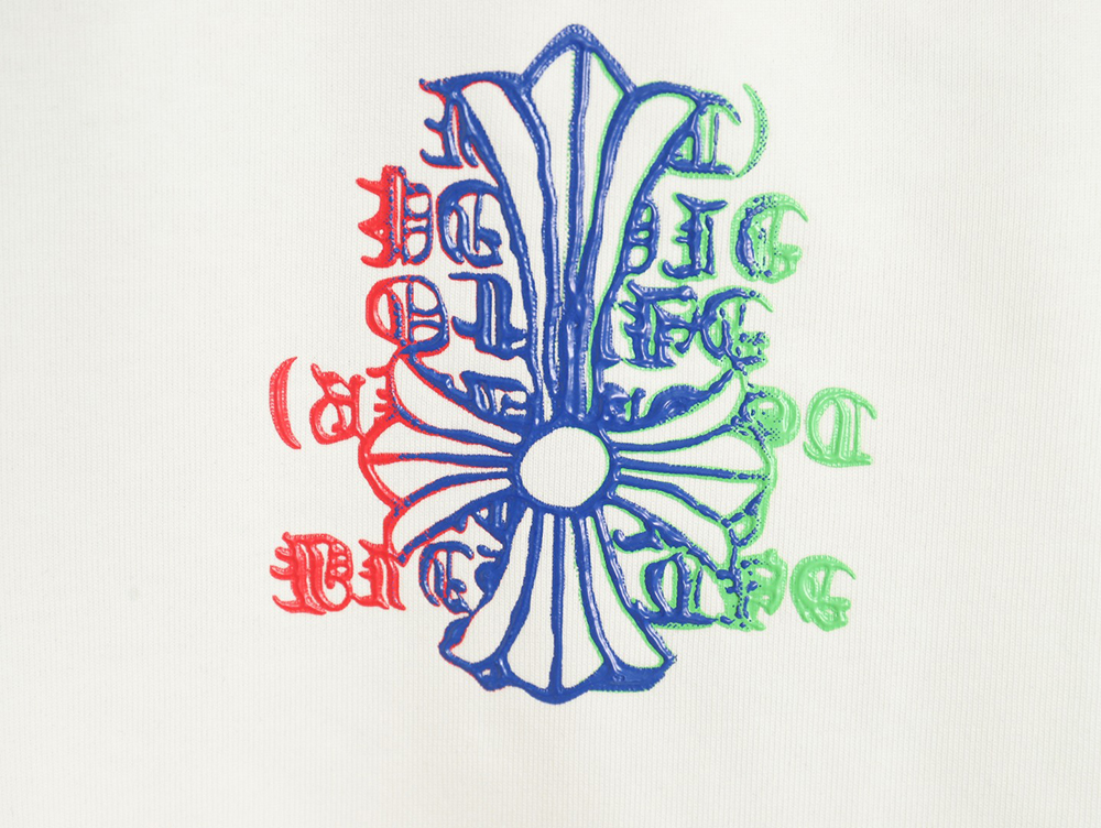 Chrome Hearts Sanskrit Cross Color Foam Printed T-Shirt