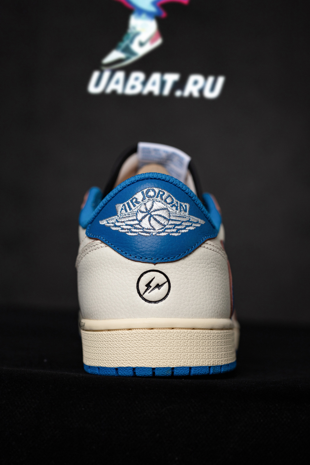 Fragment Design x Travis Scott x Air Jordan 1 Retro Low OG SP 'Sail Military Blue'