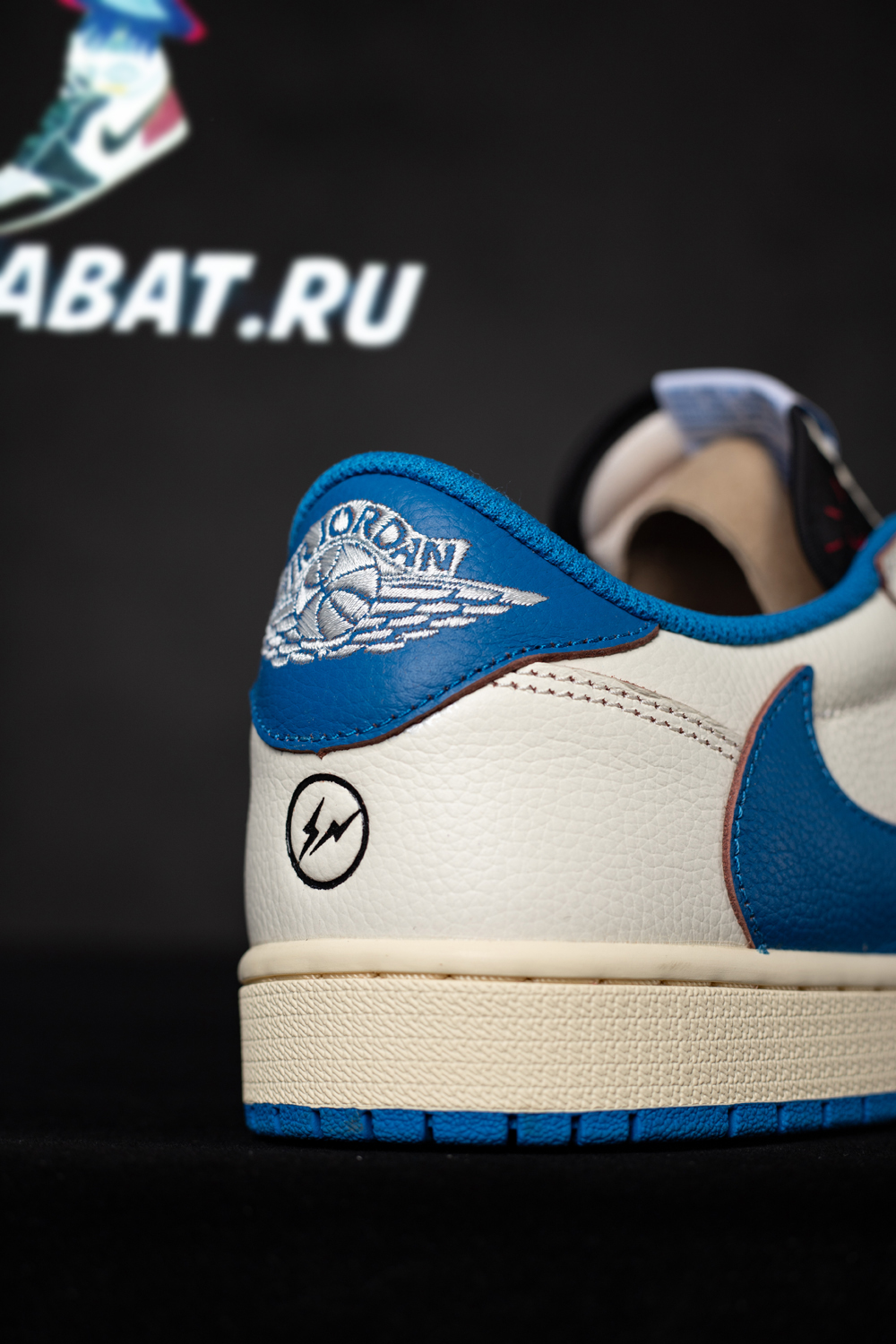 Fragment Design x Travis Scott x Air Jordan 1 Retro Low OG SP 'Sail Military Blue'