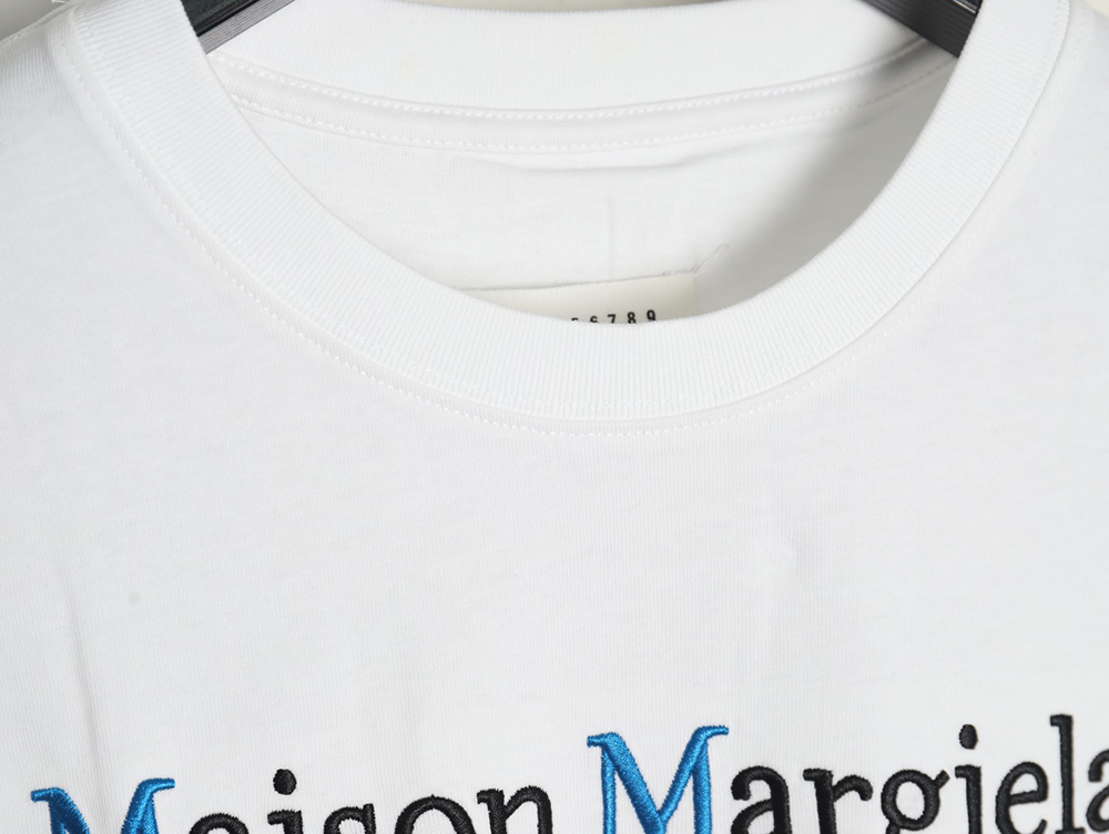 Maison Margiela geometric numbers embroidered short-sleeved T-shirt