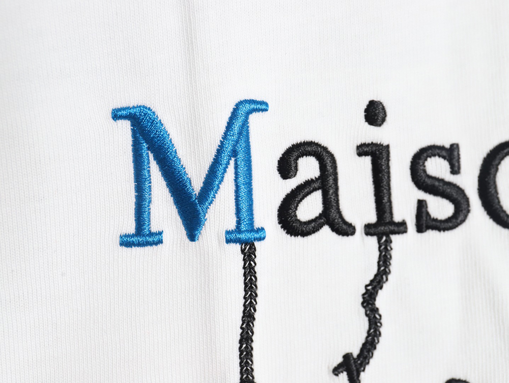 Maison Margiela geometric numbers embroidered short-sleeved T-shirt