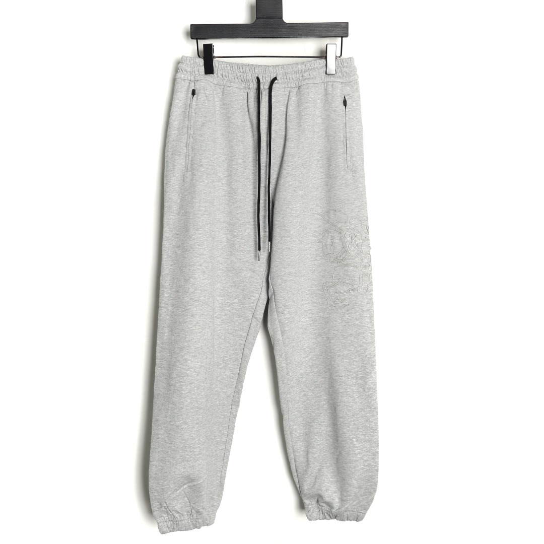 Burberry 3D embroidered logo sports casual sweatpants TSK1