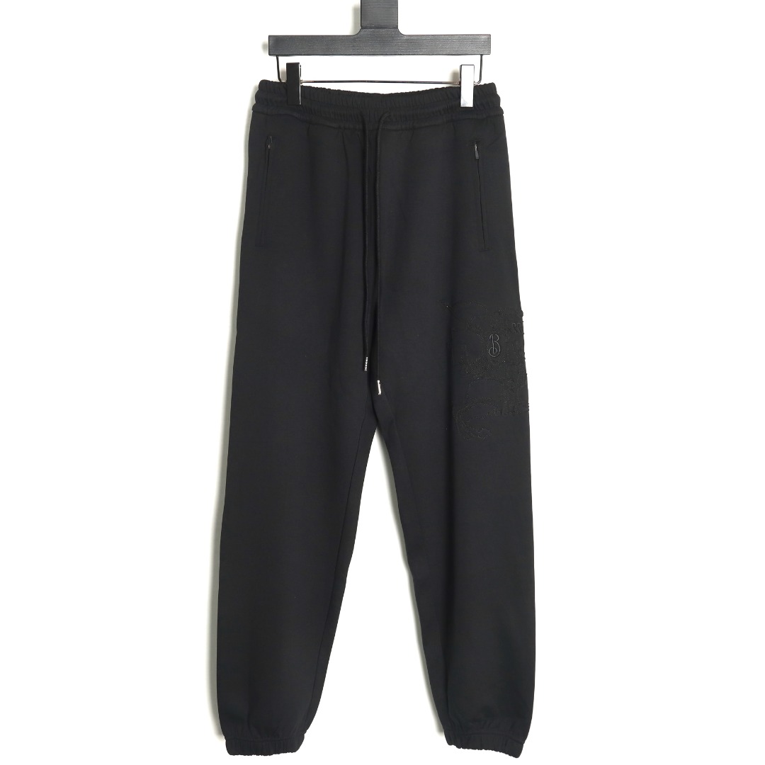 Burberry 3D embroidered logo sports casual sweatpants TSK2
