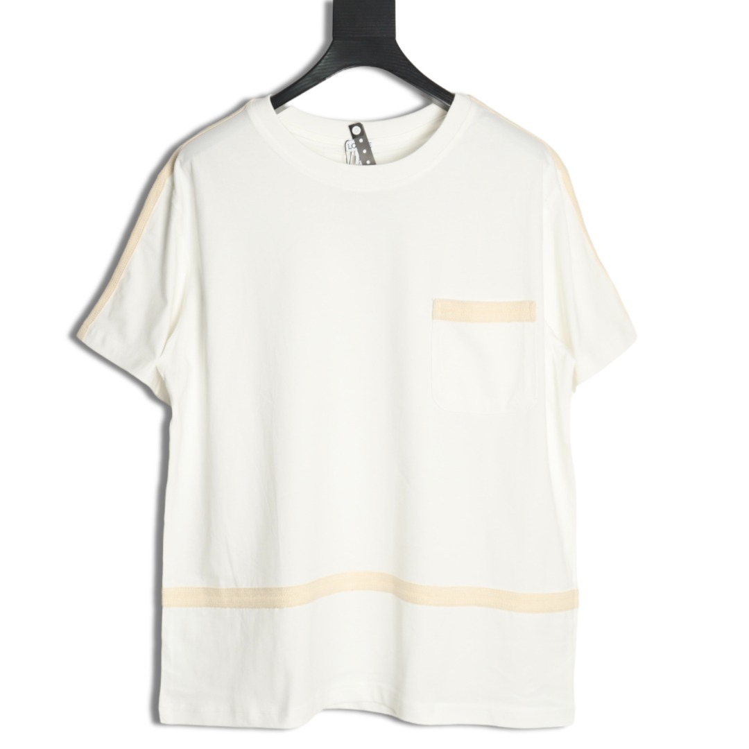 Loewe Colorblock Braided Ribbon Crew Neck T-shirt