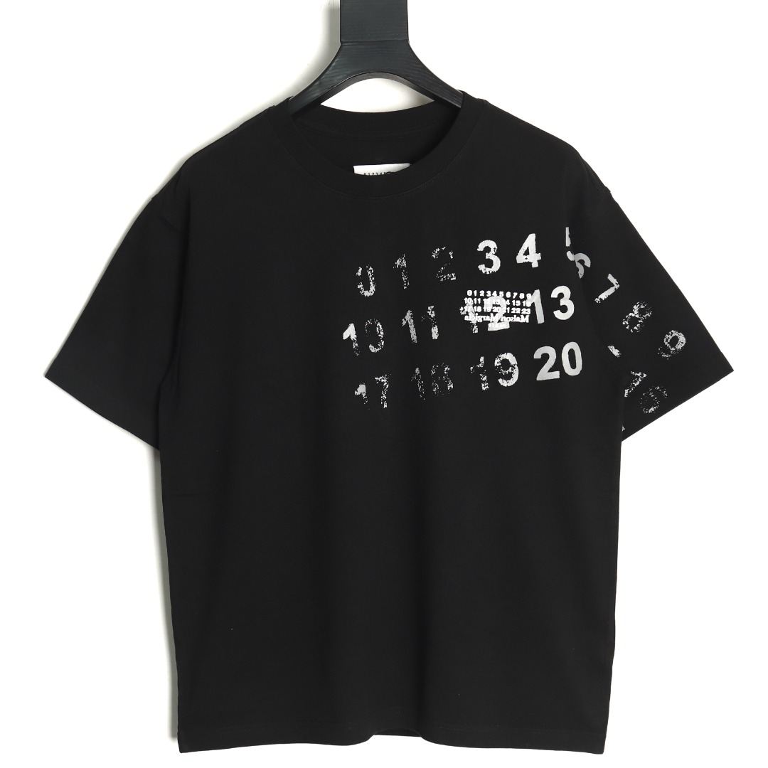 Maison Margiela digital painting mottled graffiti round neck short-sleeved T-shirt TSK1