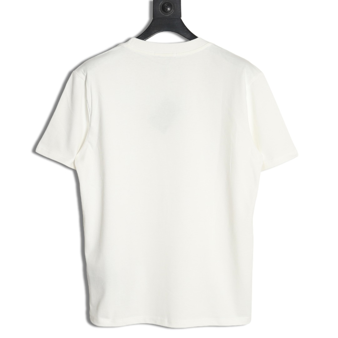 Prada neckline letter embroidery triangle logo short sleeves