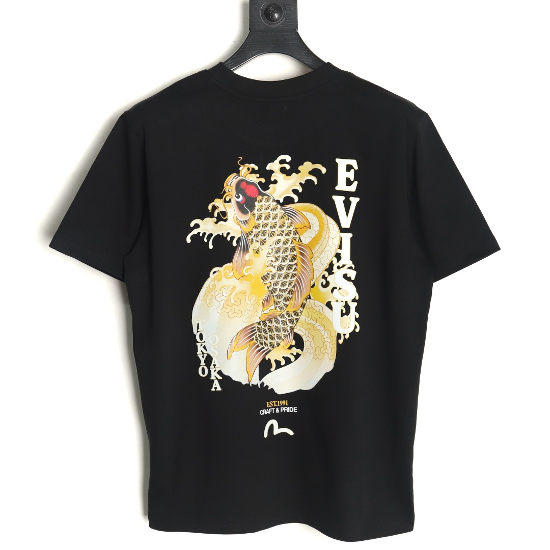 Evisu back carp print short sleeves