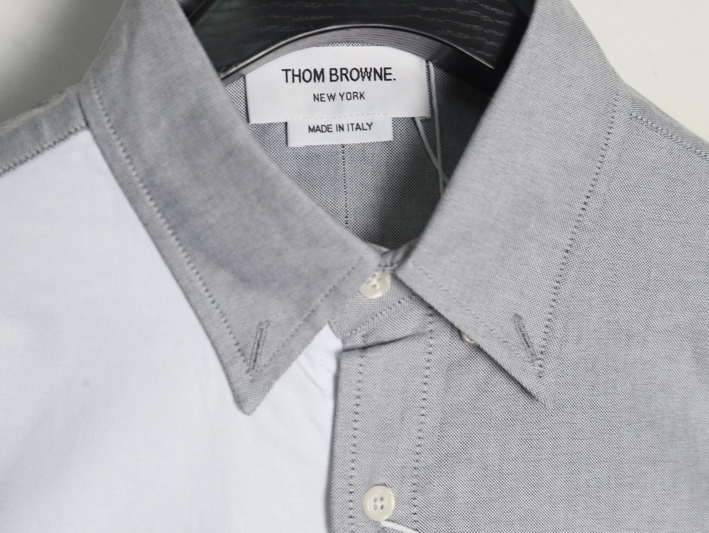 Thom Browne Contrast Shirt with Double Armband Design