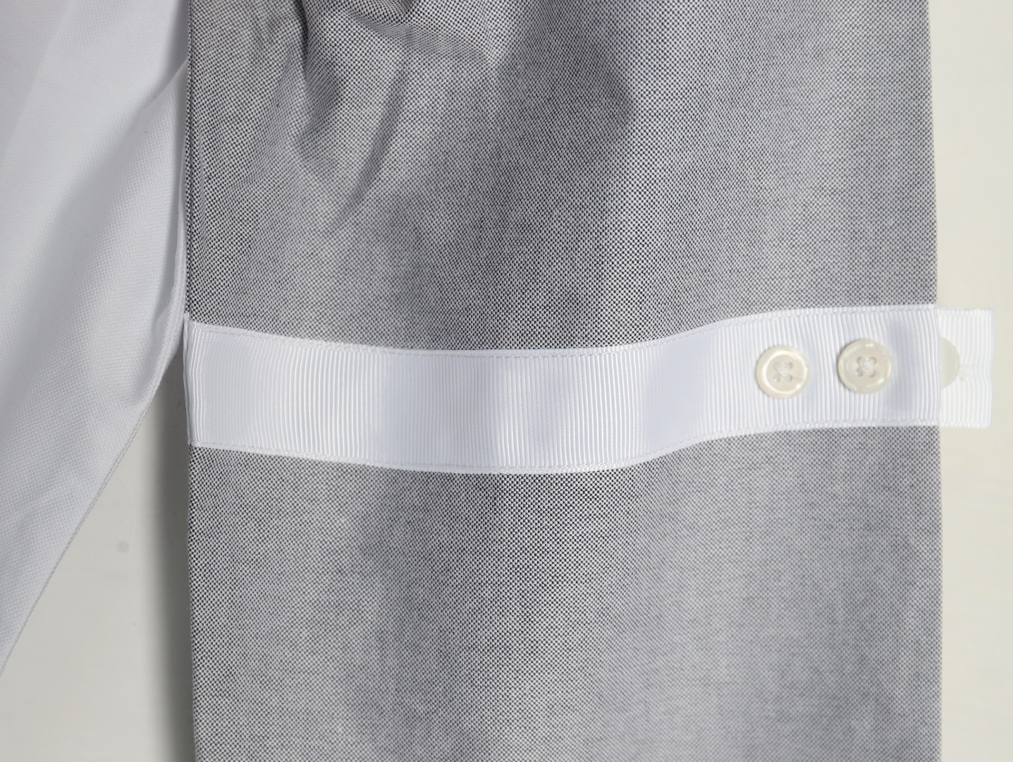 Thom Browne Contrast Shirt with Double Armband Design