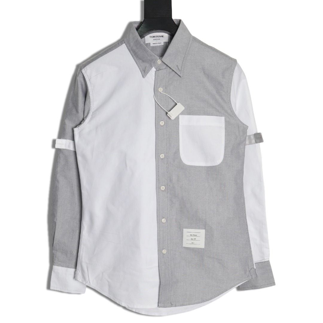 Thom Browne Contrast Shirt with Double Armband Design