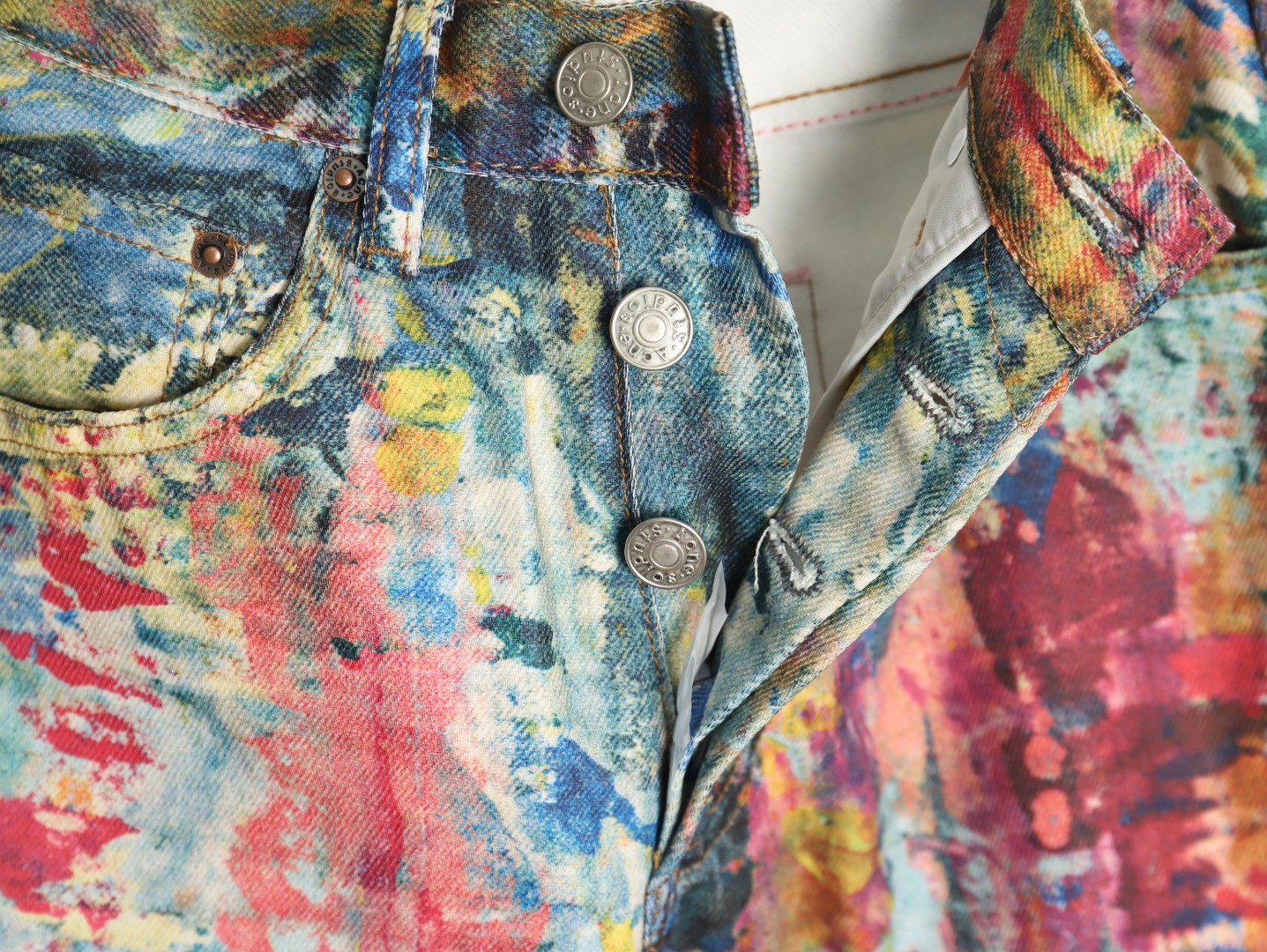 Acne Studios Oil Painted Graffiti Denim Trousers