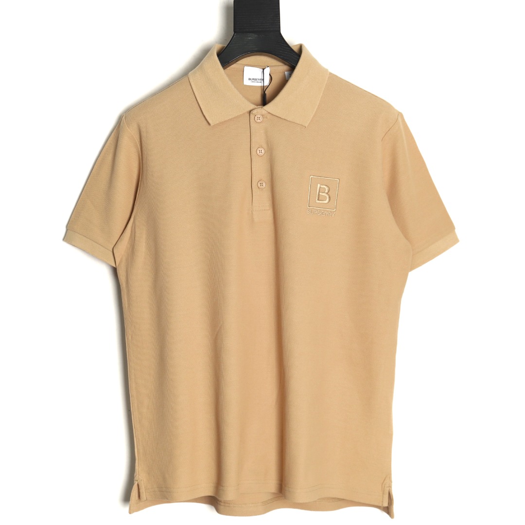 Burberry chest B-embroidered short-sleeved polo shirt TSK1