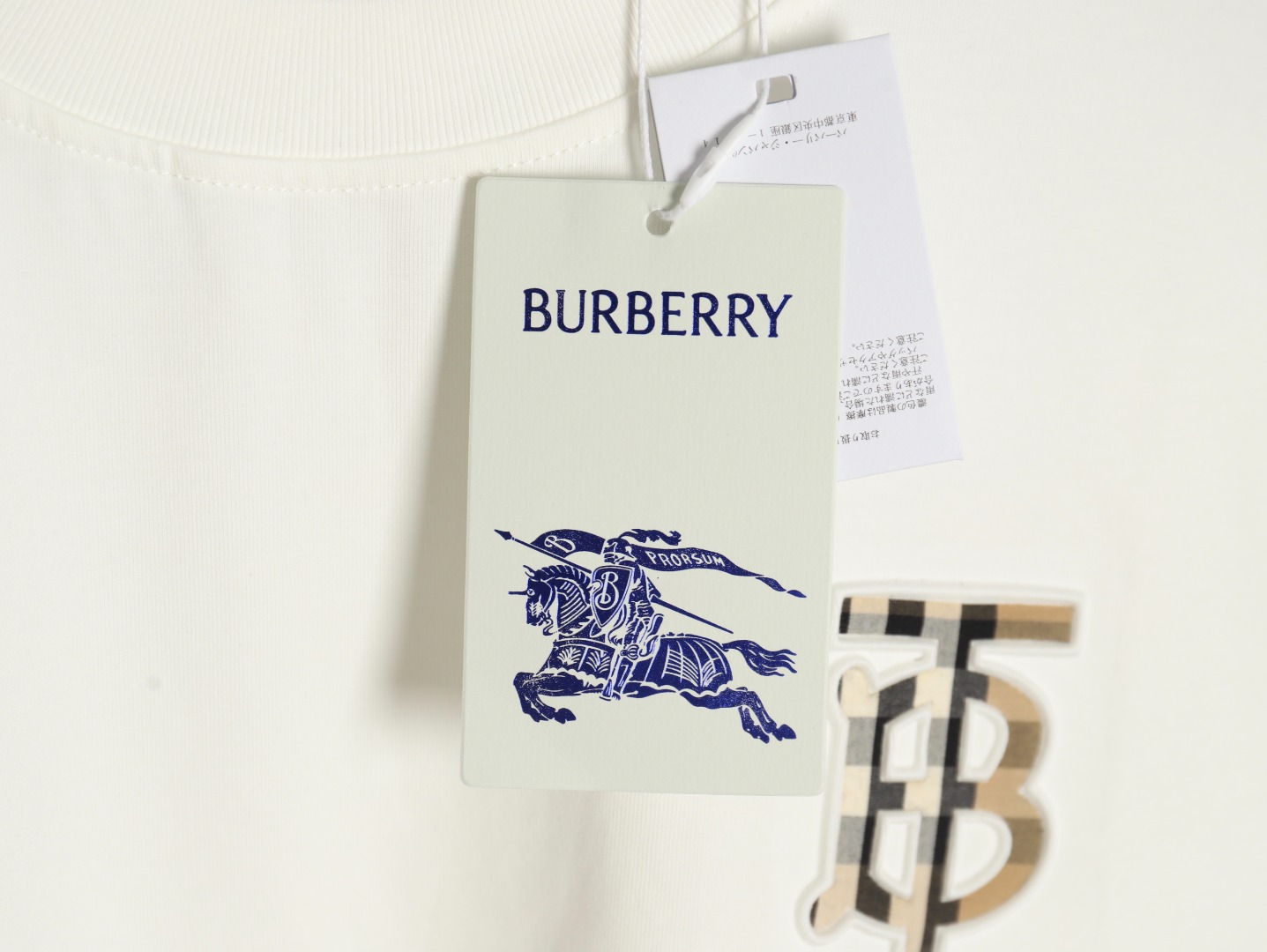 Burberry chest plaid B letter short sleeves