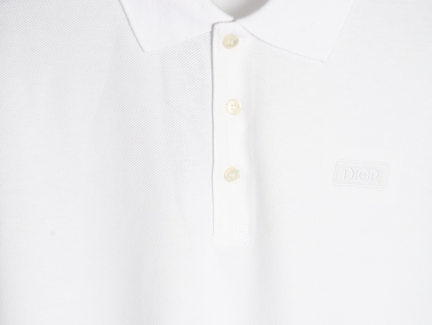 Dior square embroidery short sleeve polo shirt
