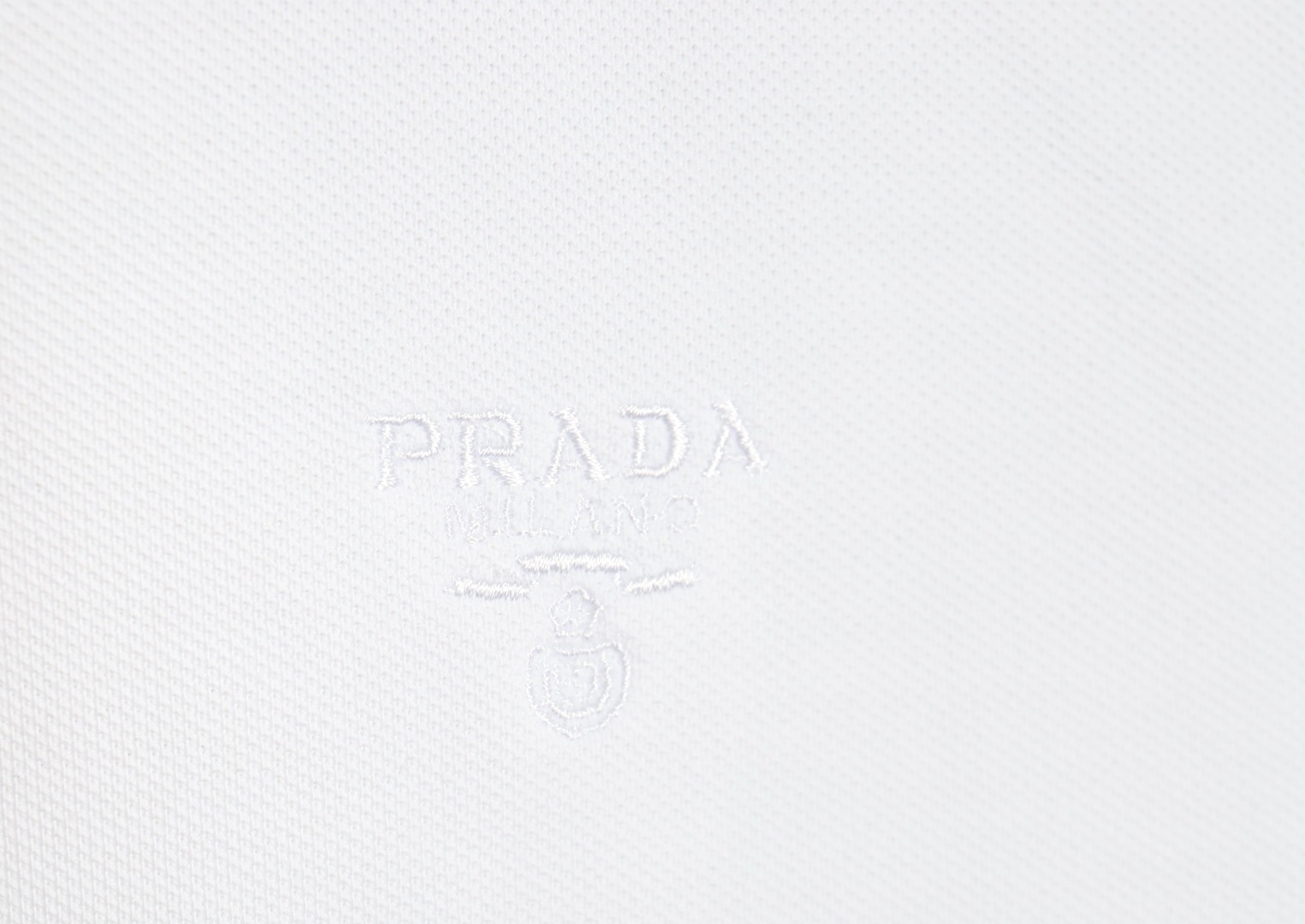 Prada embroidered logo red edge short-sleeve polo shirt