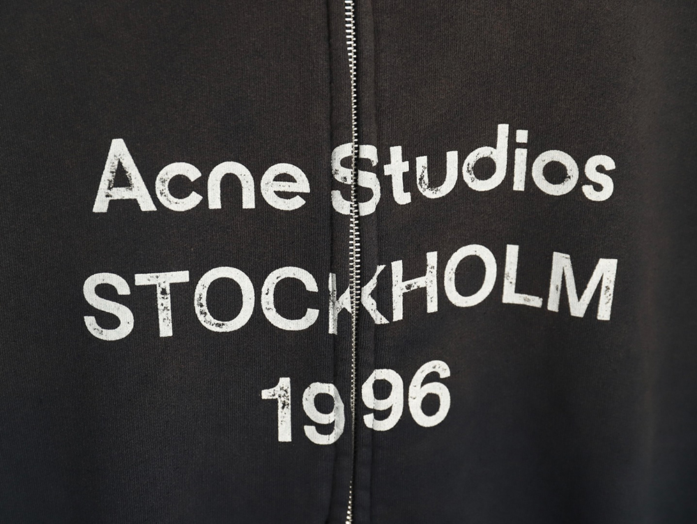 Acne Studios 1996 distressed washed baseball jacket