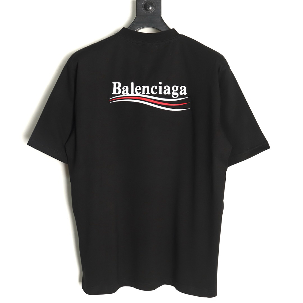 Balenciaga Wave Coke Embroidery Short Sleeve T-Shirt