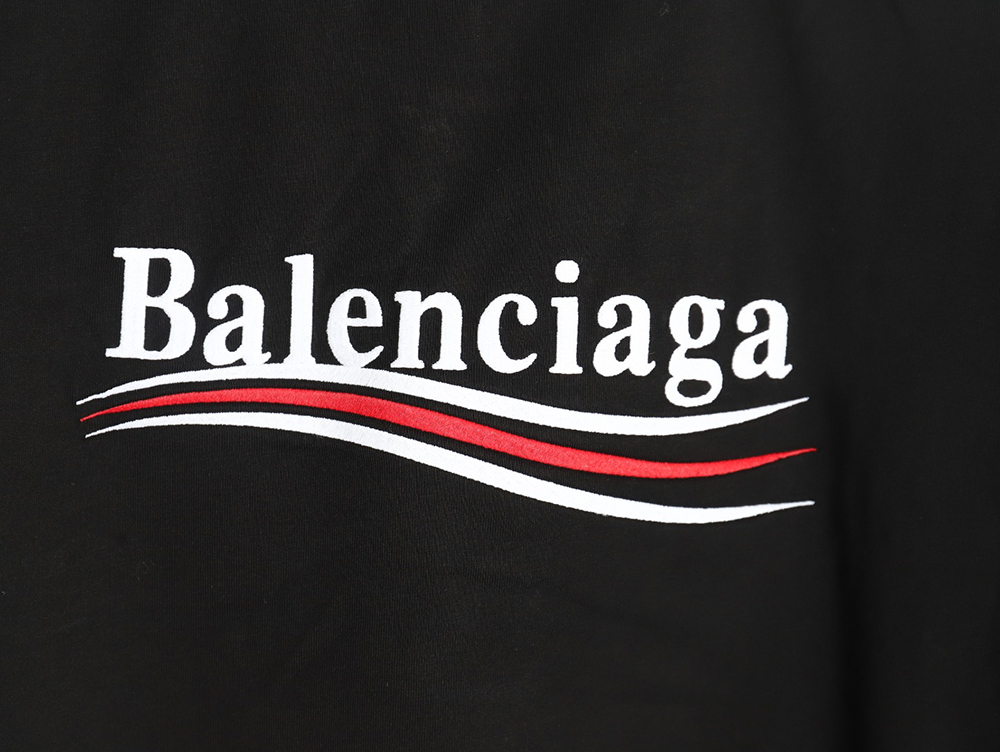 Balenciaga Wave Coke Embroidery Short Sleeve T-Shirt