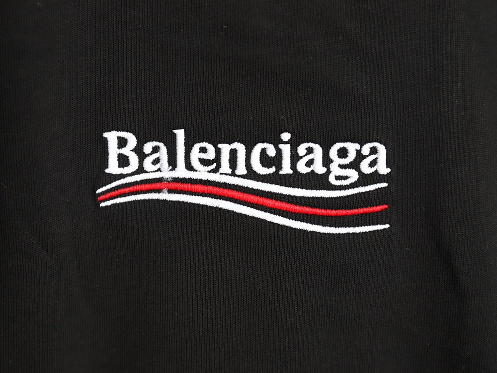 Balenciaga Wave Coke Embroidery Short Sleeve T-Shirt