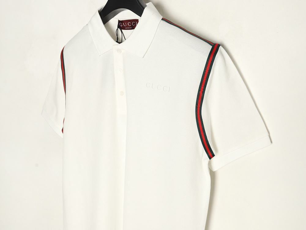 Gucci webbing splicing short-sleeved POLO shirt