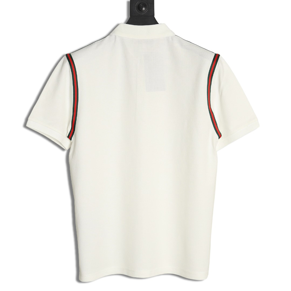 Gucci webbing splicing short-sleeved POLO shirt