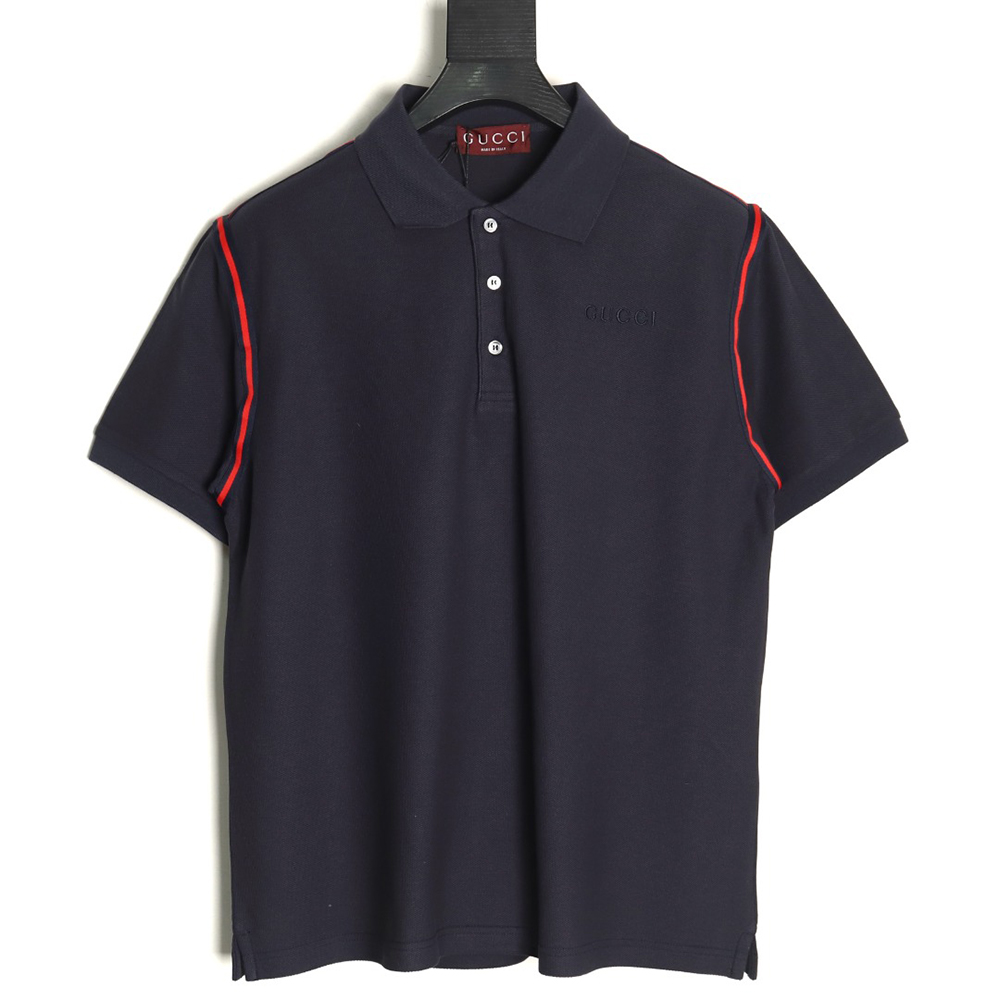 Gucci webbing splicing short-sleeved POLO shirt TSK2