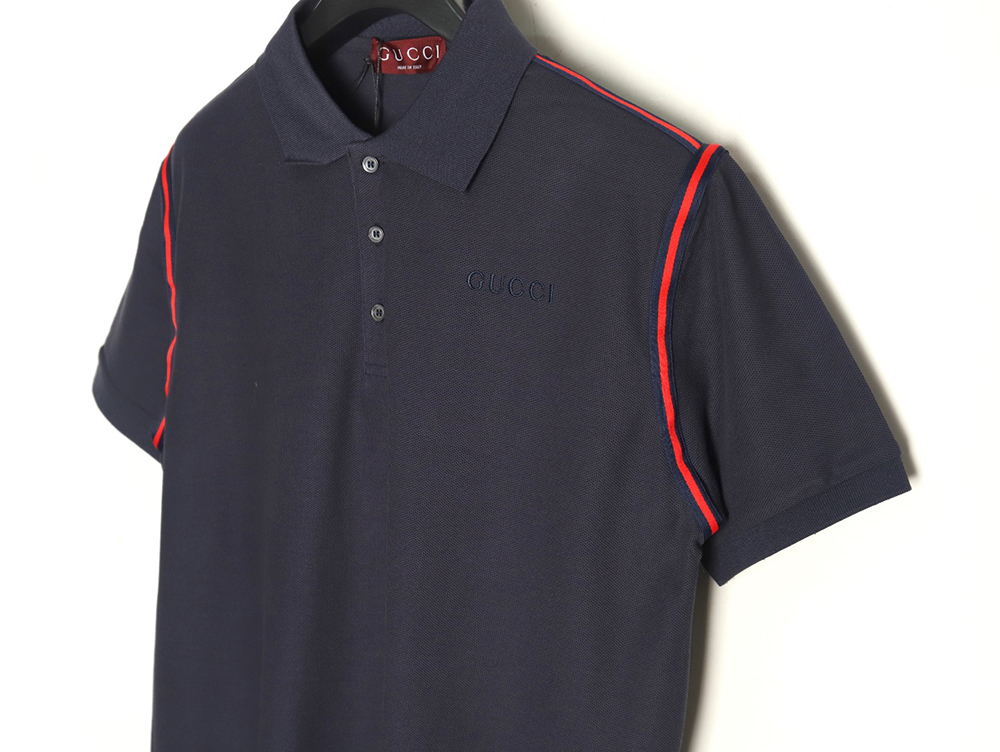 Gucci webbing splicing short-sleeved POLO shirt TSK2