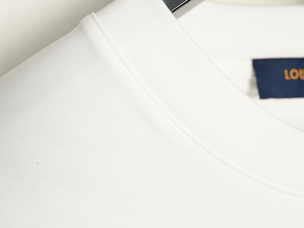 Louis Vuitton double sleeve badge slogan embroidered short sleeves