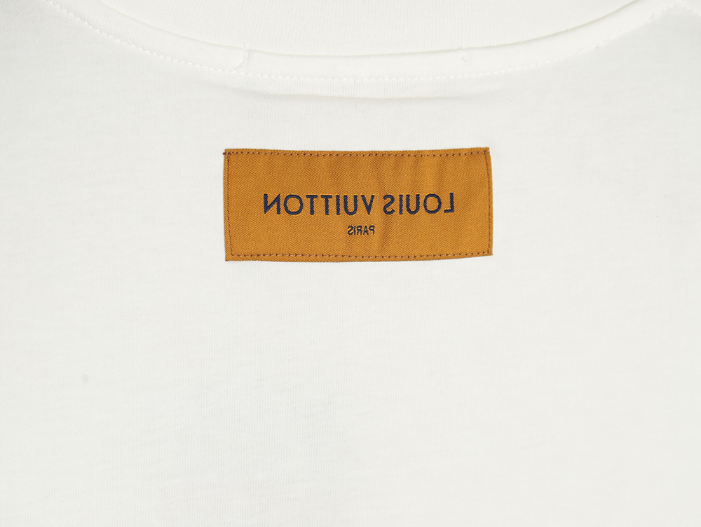 Louis Vuitton double sleeve badge slogan embroidered short sleeves