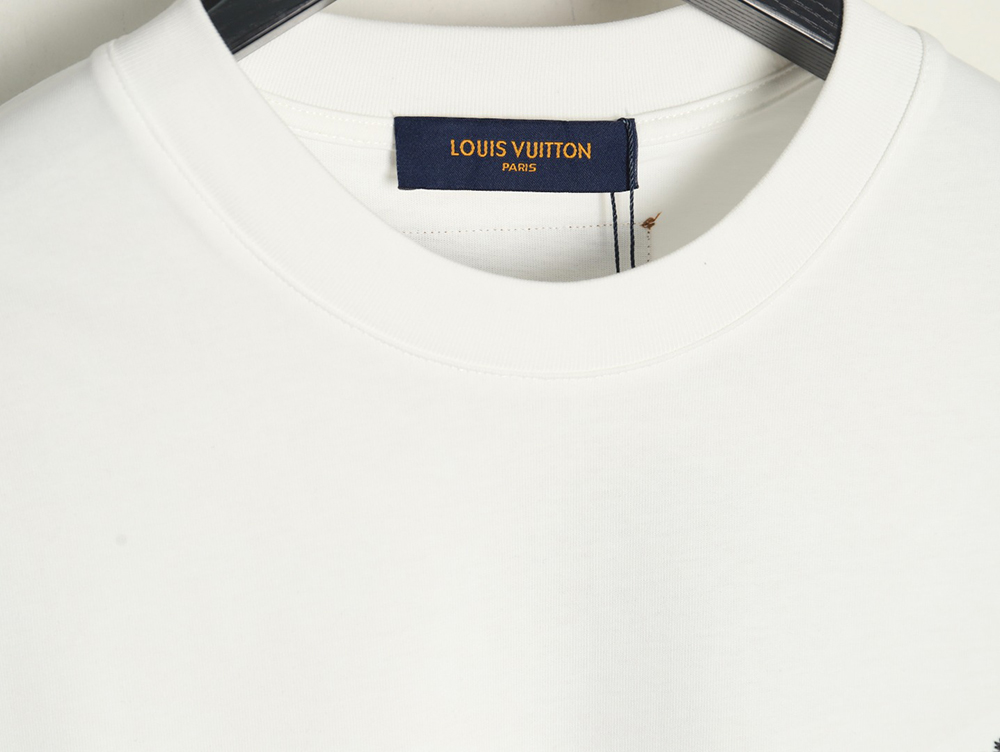 Louis Vuitton double sleeve badge slogan embroidered short sleeves