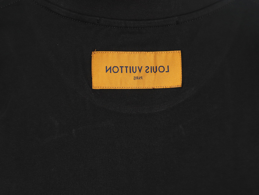 Louis Vuitton double sleeve badge slogan embroidered short sleeves TSK1