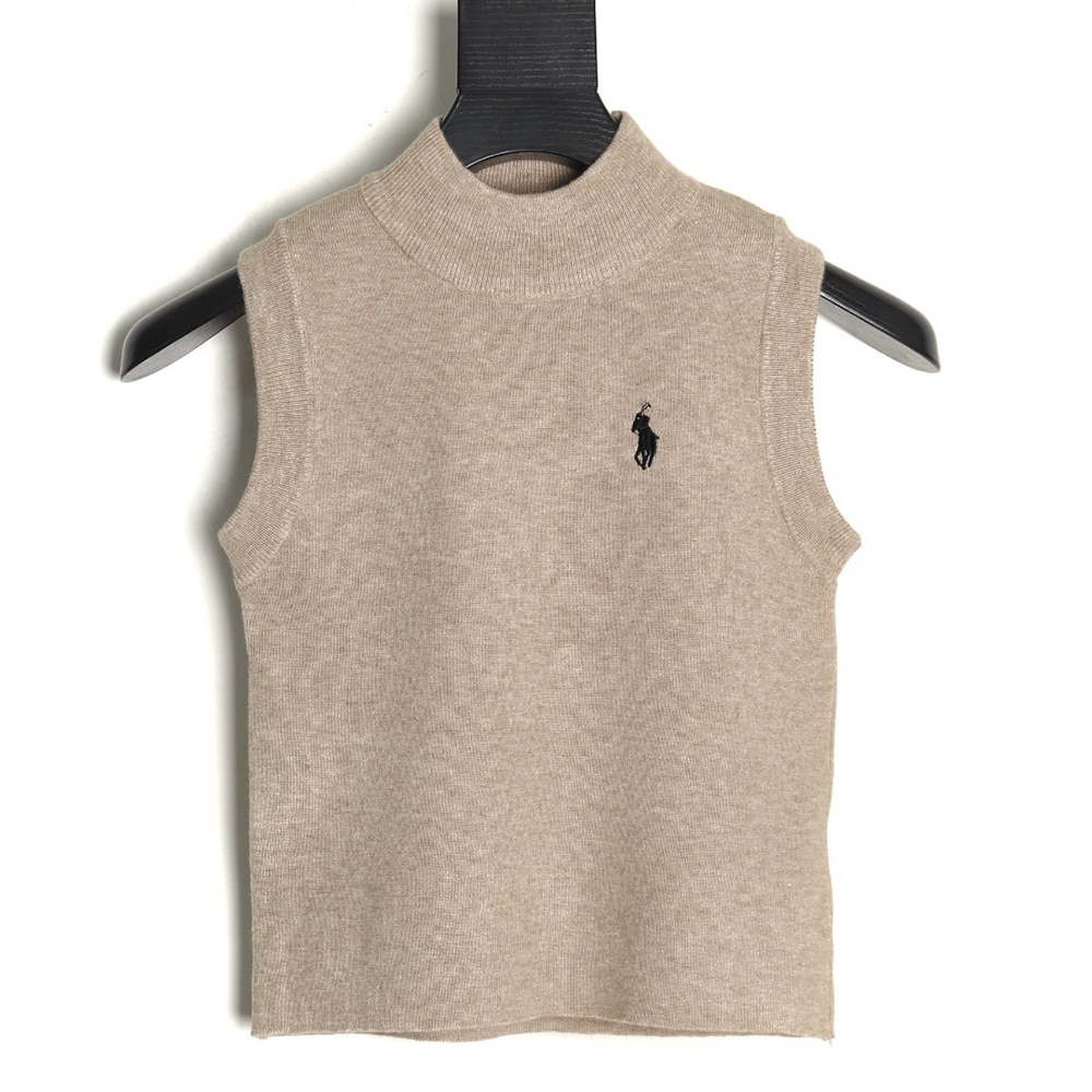 Ralph Lauren Women's Embroidered Logo Knit Vest TSK1