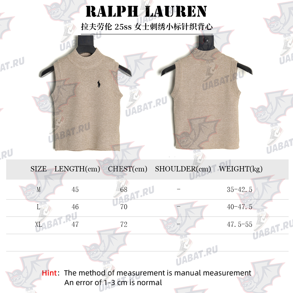 Ralph Lauren Women's Embroidered Logo Knit Vest TSK1
