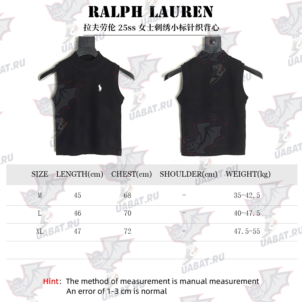 Ralph Lauren Women's Embroidered Logo Knit Vest TSK2