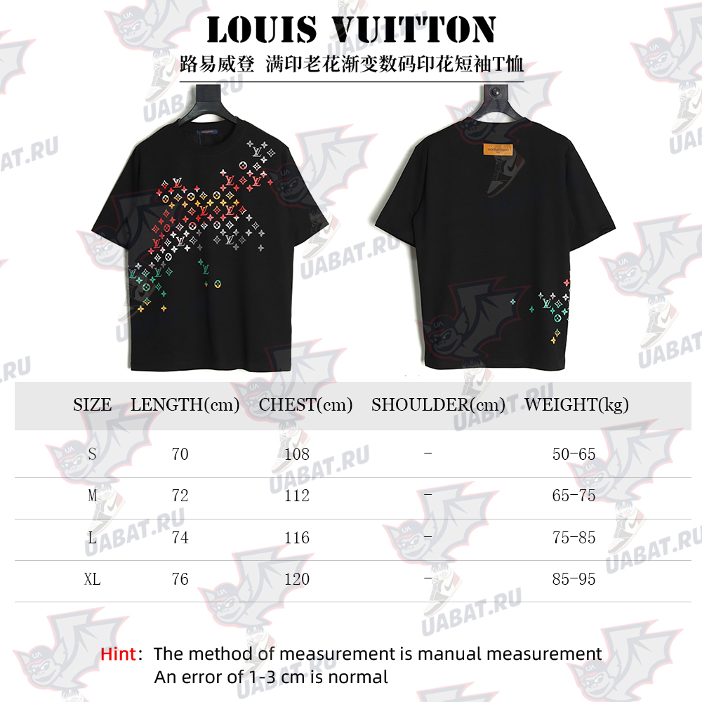 Louis Vuitton Gradient Digital Print Short Sleeve T-shirt TSK1