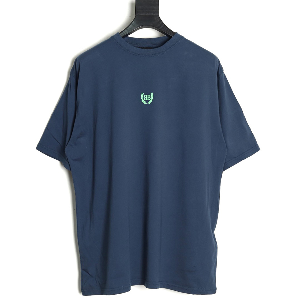 Balenciaga wheat ear embroidered short-sleeved T-shirt