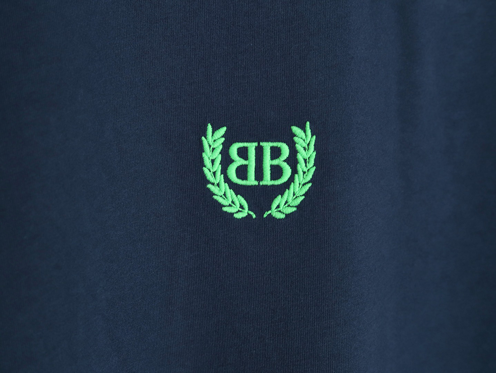 Balenciaga wheat ear embroidered short-sleeved T-shirt