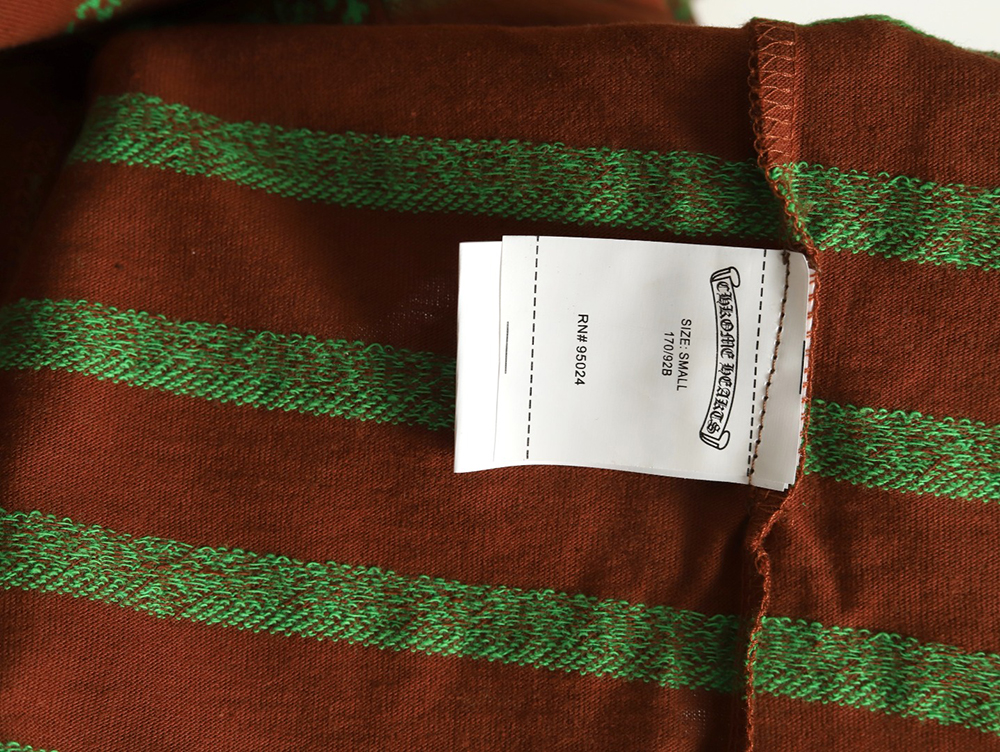 Chrome Hearts Striped Cross Short Sleeve T-Shirt TSK2