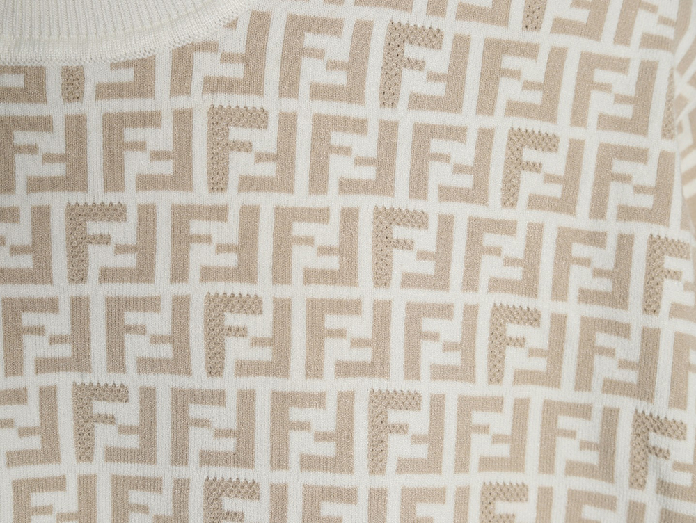 Fendi all over FF jacquard knitted short sleeve T-shirt