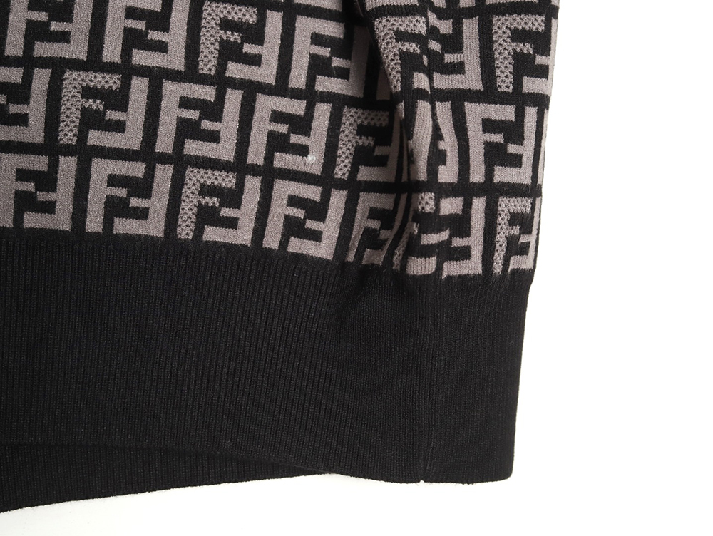 Fendi all over FF jacquard knitted short sleeve T-shirt TSK1