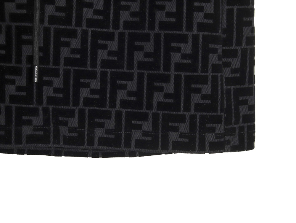 Fendi FF all over print flocked shorts