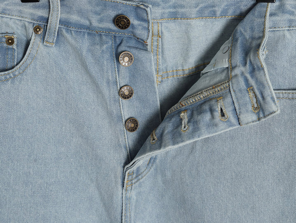 Gucci Double G print washed blue denim shorts