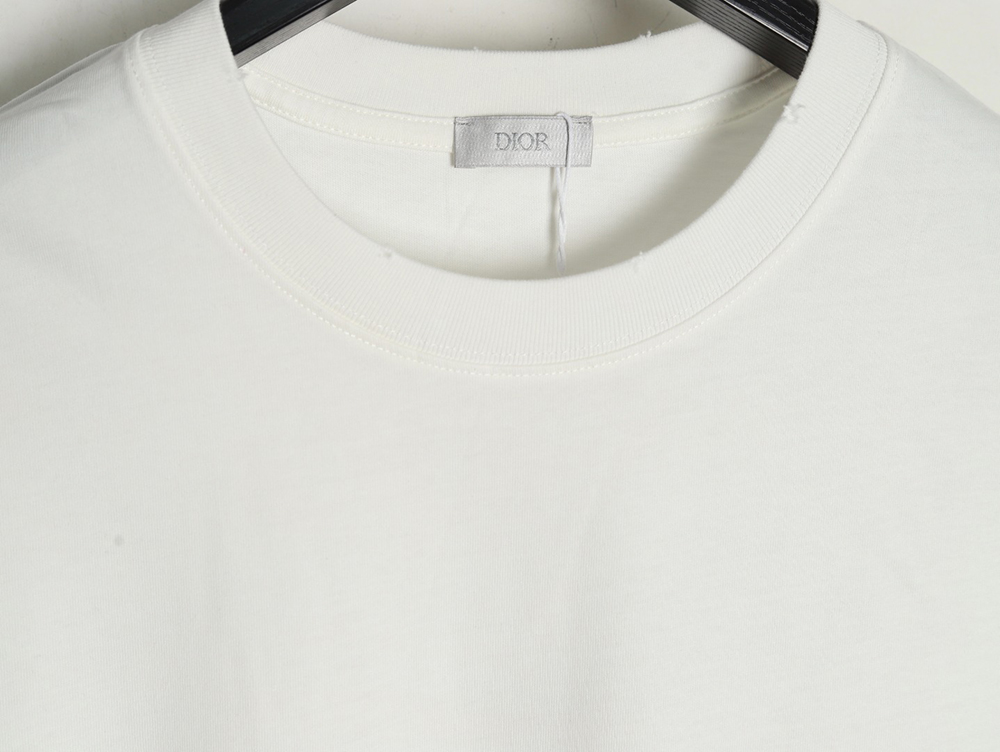 Dior washed distressed letter print short sleeves
