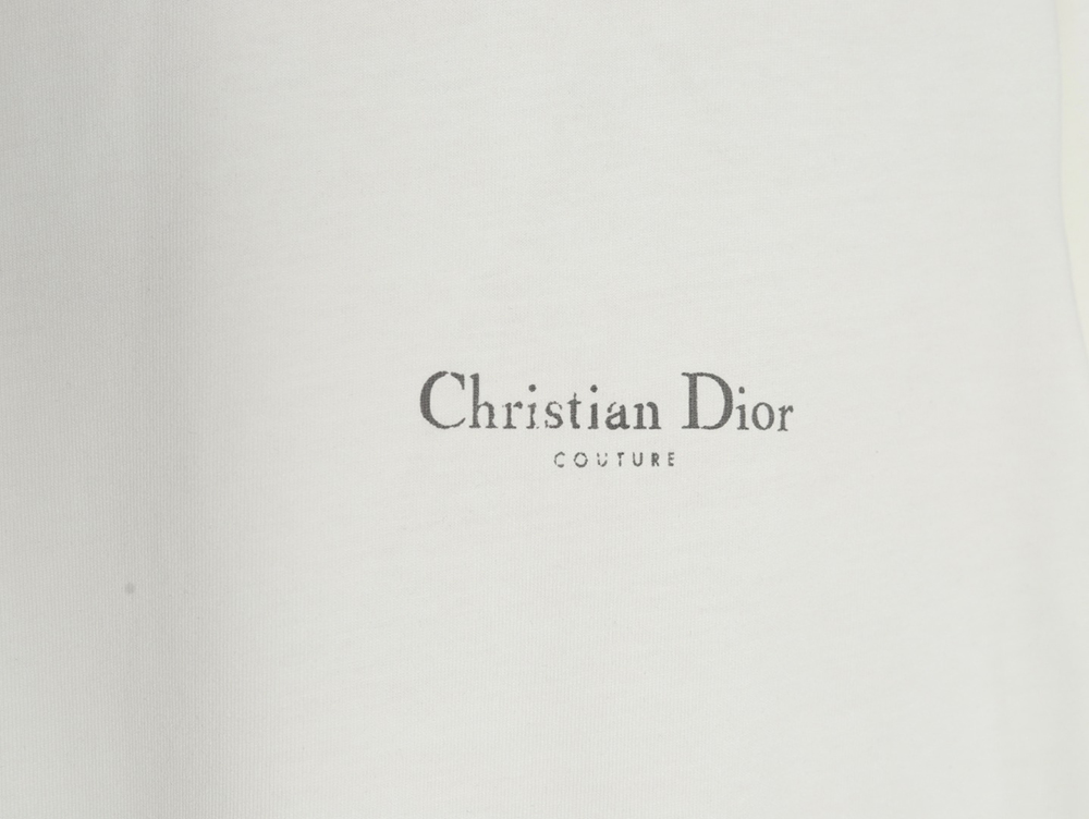 Dior washed distressed letter print short sleeves