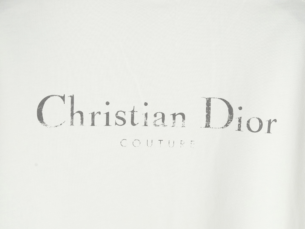 Dior washed distressed letter print short sleeves