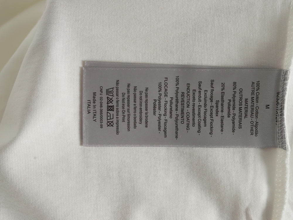 Dior washed distressed letter print short sleeves