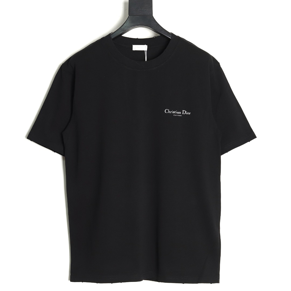 Dior washed distressed letter print short sleeves TSK2
