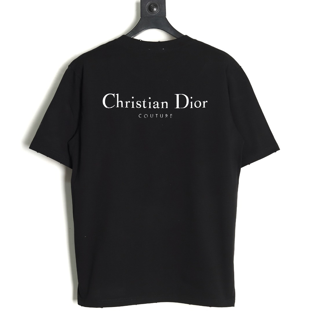 Dior washed distressed letter print short sleeves TSK2