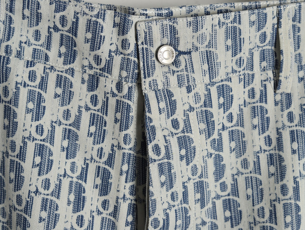 Dior all over print jacquard denim shorts